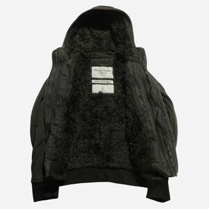 Mens Y2K VTG Military Abercrombie & Fitch  Faux Fur Lined Bassett Creek Jacket